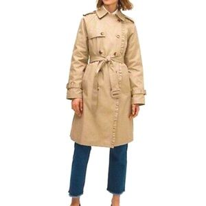 Kate Spade Tan Belted Trench Coat Size S